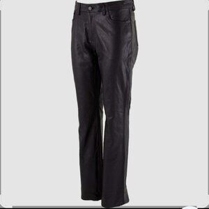 Xelement ladies Nubile classic black buffalo leather pants size 18